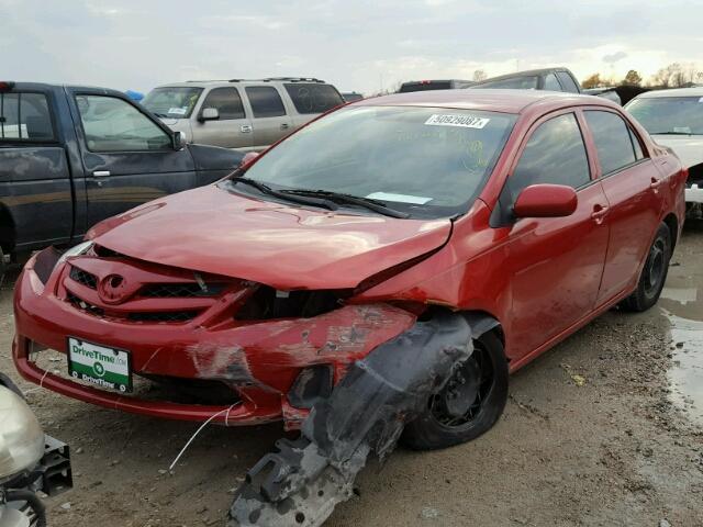 5YFBU4EE0DP077469 - 2013 TOYOTA COROLLA BA RED photo 2