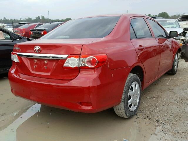 5YFBU4EE0DP077469 - 2013 TOYOTA COROLLA BA RED photo 4