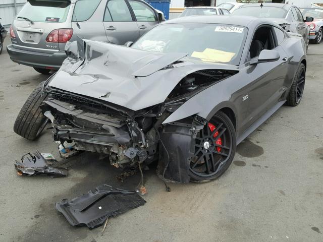 1FA6P8CF7H5203959 - 2017 FORD MUSTANG GT GRAY photo 2