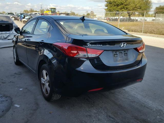 KMHDH4AE9BU143984 - 2011 HYUNDAI ELANTRA GL BLACK photo 3