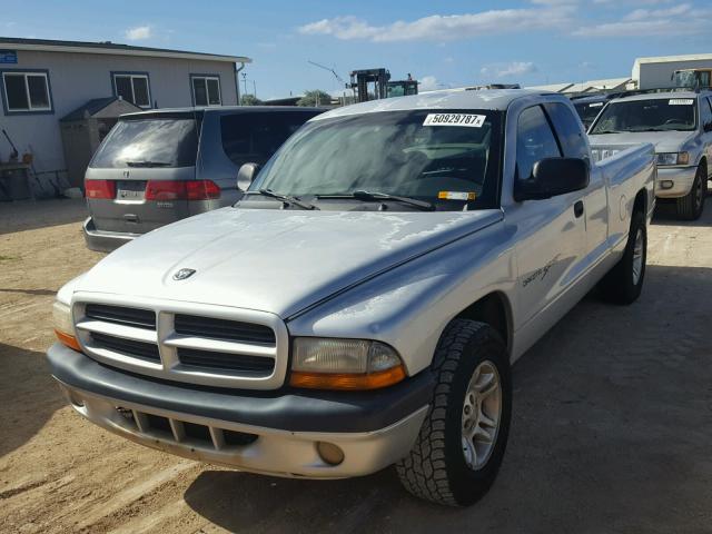 1B7GL22N31S183085 - 2001 DODGE DAKOTA SILVER photo 2