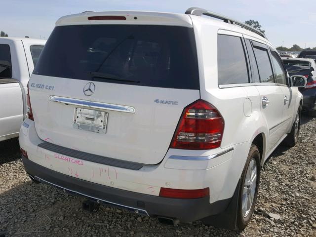 4JGBF22E97A281534 - 2007 MERCEDES-BENZ GL 320 CDI WHITE photo 4