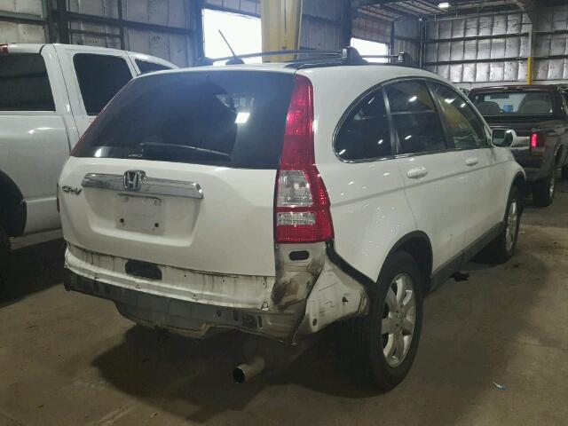 JHLRE48708C075263 - 2008 HONDA CR-V EXL WHITE photo 4