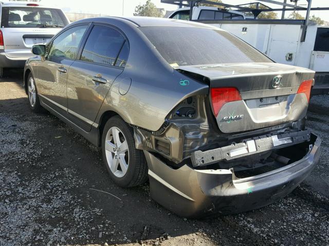 2HGFA16847H303784 - 2007 HONDA CIVIC EX GRAY photo 3