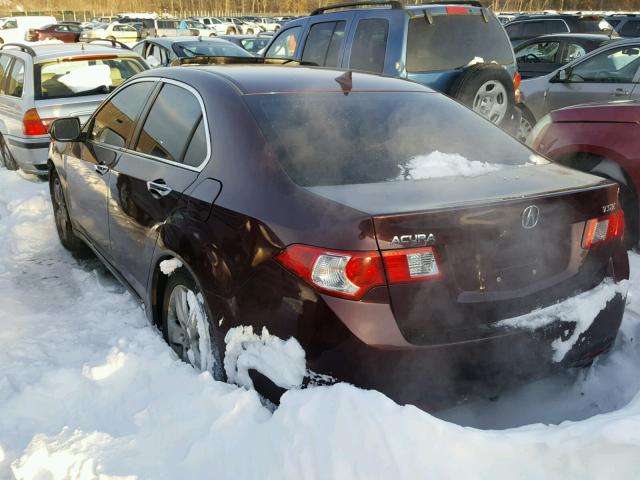 JH4CU26689C032438 - 2009 ACURA TSX MAROON photo 3