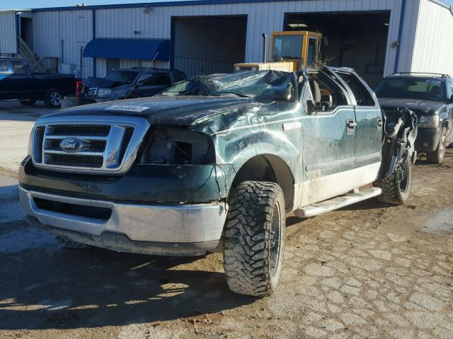 1FTRW12W37KD08386 - 2007 FORD F150 SUPER GREEN photo 2