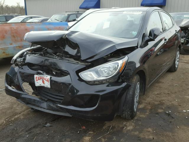 KMHCT4AE0CU073481 - 2012 HYUNDAI ACCENT GLS BLACK photo 2