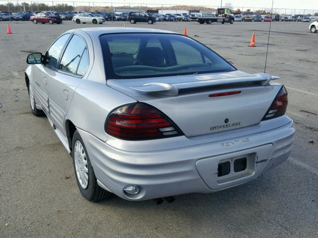 1G2NE52T2YM876184 - 2000 PONTIAC GRAND AM S ვერცხლისფერი ფოტო 3