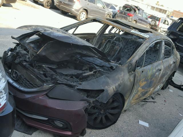 19XFB2F95EE266456 - 2014 HONDA CIVIC EXL BURGUNDY photo 2