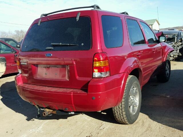 1FMCU04145KB15549 - 2005 FORD ESCAPE LIM RED photo 4