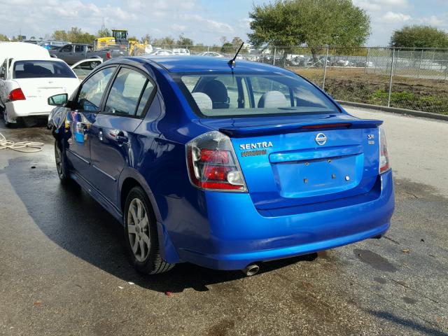 3N1AB61E99L663078 - 2009 NISSAN SENTRA 2.0 BLUE photo 3