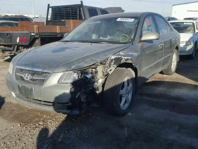 5NPEU46C18H363389 - 2008 HYUNDAI SONATA SE GREEN photo 2