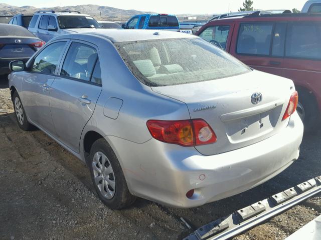 1NXBU4EE1AZ211402 - 2010 TOYOTA COROLLA BA SILVER photo 3