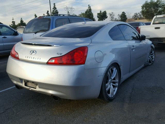 JNKCV64E78M122672 - 2008 INFINITI G37 BASE SILVER photo 4