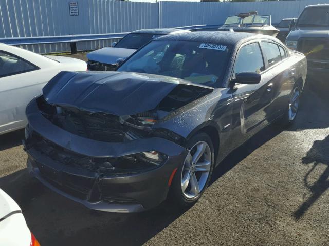 2C3CDXCT2JH162486 - 2018 DODGE CHARGER R/ GRAY photo 2