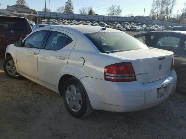 1B3LC46R88N242083 - 2008 DODGE AVENGER SE WHITE photo 3