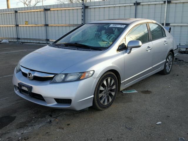 19XFA16969E010300 - 2009 HONDA CIVIC EXL SILVER photo 2