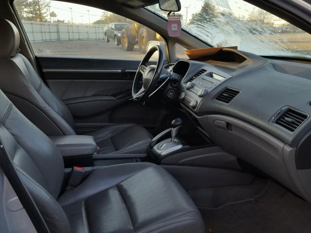 19XFA16969E010300 - 2009 HONDA CIVIC EXL SILVER photo 5