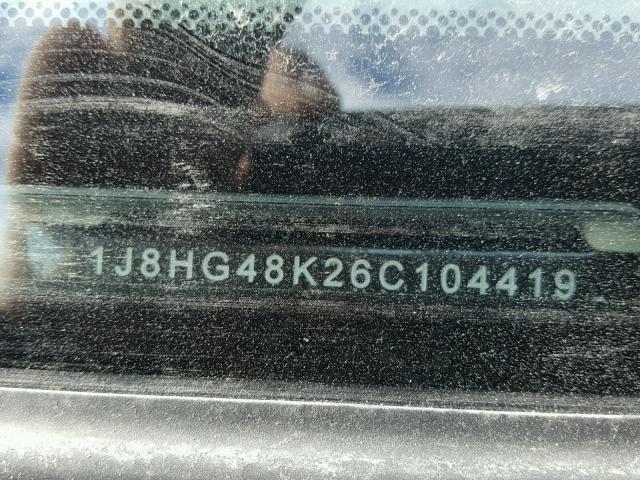 1J8HG48K26C104419 - 2006 JEEP COMMANDER თეთრი ფოტო 10