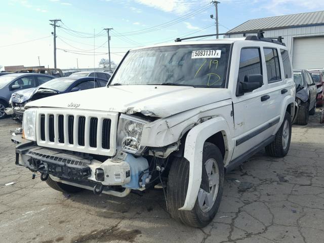 1J8HG48K26C104419 - 2006 JEEP COMMANDER თეთრი ფოტო 2