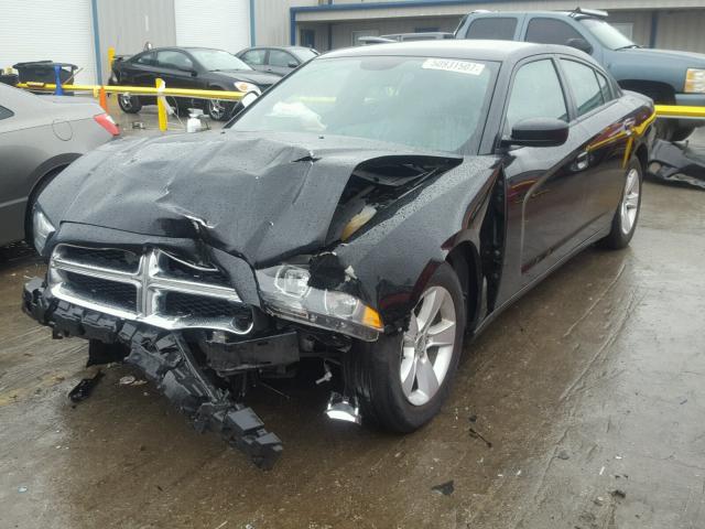 2C3CDXBG0EH212263 - 2014 DODGE CHARGER SE BLACK photo 2