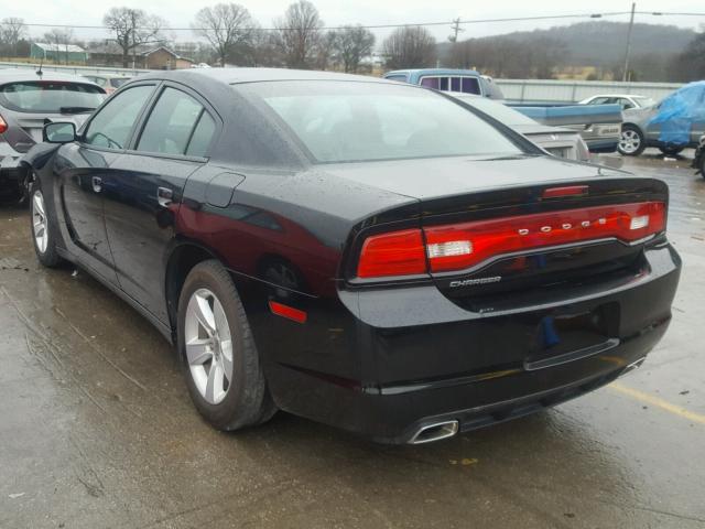 2C3CDXBG0EH212263 - 2014 DODGE CHARGER SE BLACK photo 3