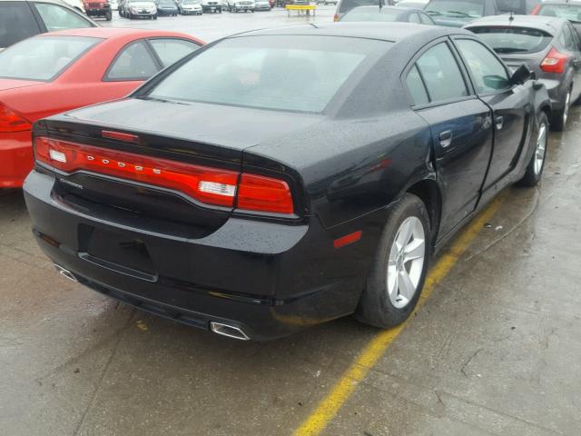 2C3CDXBG0EH212263 - 2014 DODGE CHARGER SE BLACK photo 4