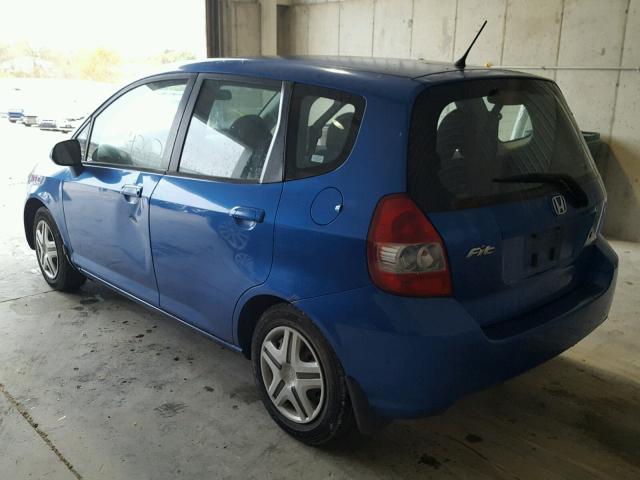 JHMGD37478S010312 - 2008 HONDA FIT BLUE photo 3