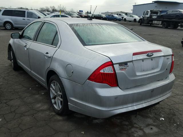 3FAHP0JA1BR299464 - 2011 FORD FUSION SEL SILVER photo 3