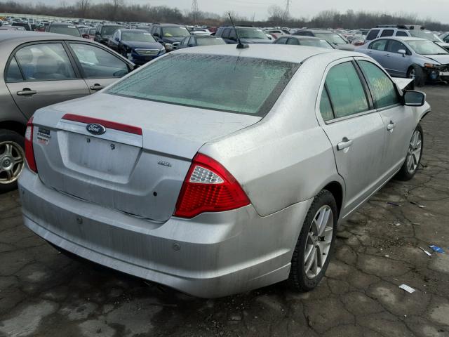 3FAHP0JA1BR299464 - 2011 FORD FUSION SEL SILVER photo 4