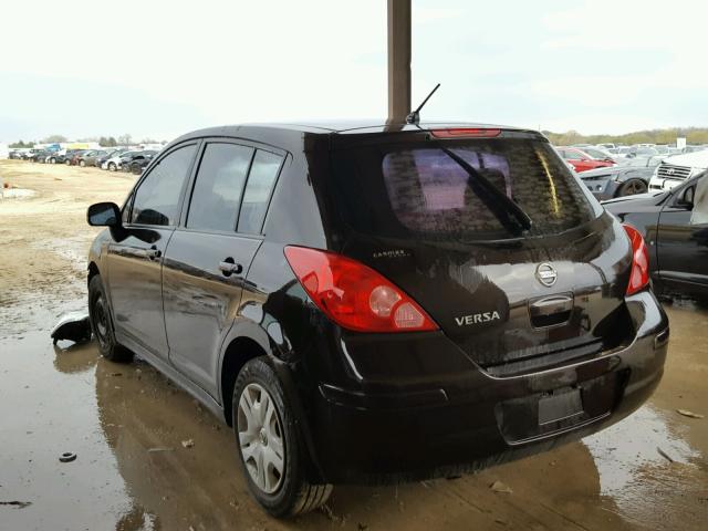 3N1BC1CP2CL370553 - 2012 NISSAN VERSA S BLACK photo 3