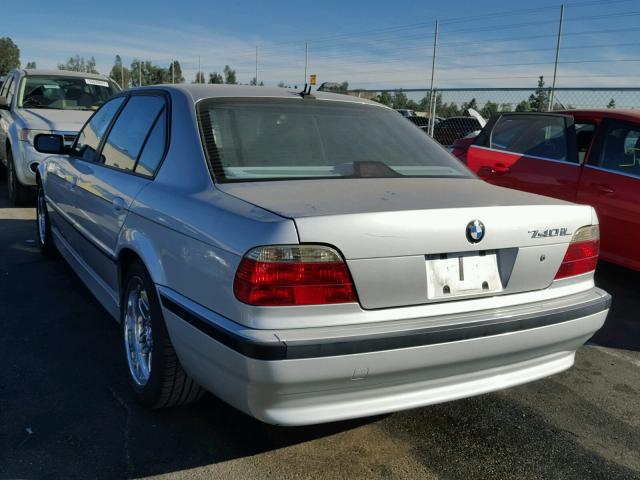 WBAGH83411DP20029 - 2001 BMW 740 IL SILVER photo 3