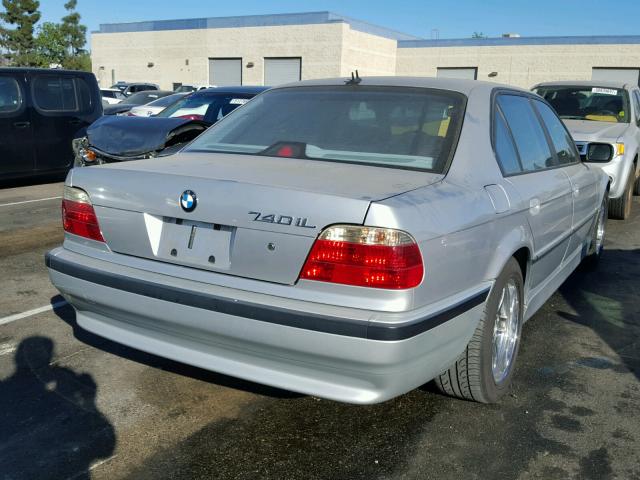 WBAGH83411DP20029 - 2001 BMW 740 IL Արծաթագույն լուսանկար 4