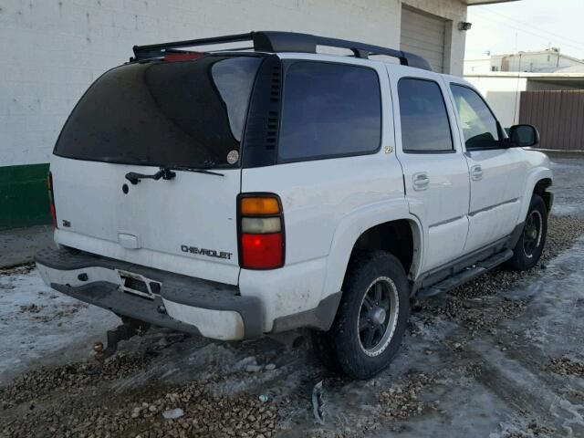 1GNEK13Z84R135090 - 2004 CHEVROLET TAHOE K150 WHITE photo 4