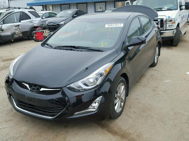 KMHDH4AE4FU342298 - 2015 HYUNDAI ELANTRA SE BLACK photo 2