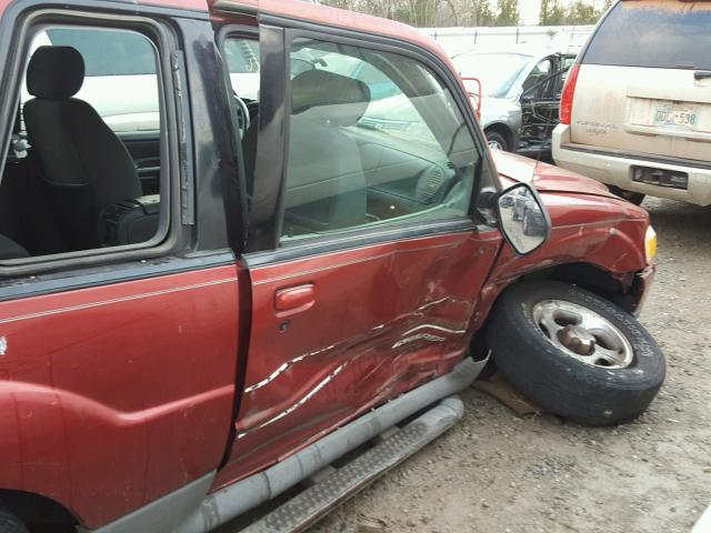 1FMYU70EX1UA34996 - 2001 FORD EXPLORER S RED photo 9