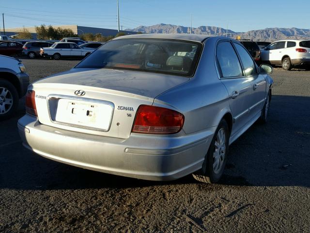 KMHWF35H94A001717 - 2004 HYUNDAI SONATA GLS SILVER photo 4