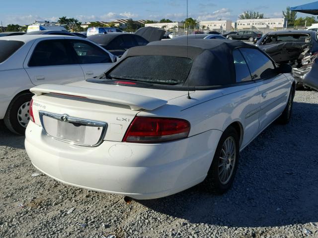 1C3EL55R74N107254 - 2004 CHRYSLER SEBRING LX WHITE photo 4