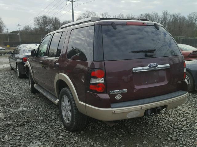 1FMEU64EX6UA61341 - 2006 FORD EXPLORER E BURGUNDY photo 3