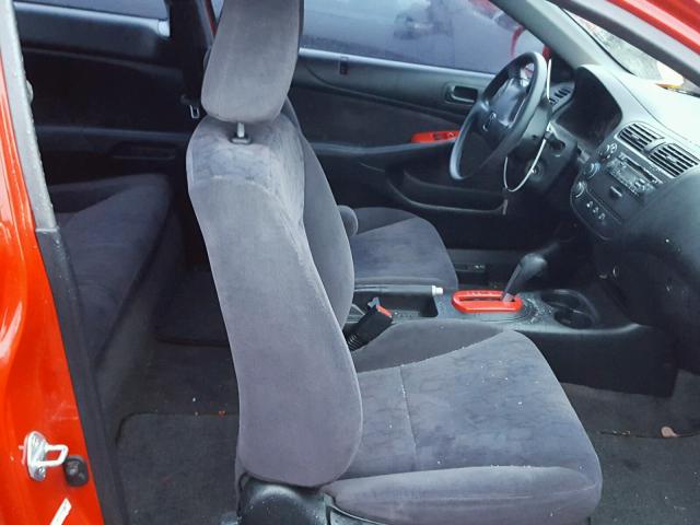 1HGEM22991L044596 - 2001 HONDA CIVIC SI RED photo 5