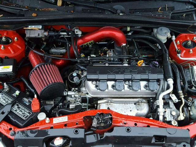 1HGEM22991L044596 - 2001 HONDA CIVIC SI RED photo 7