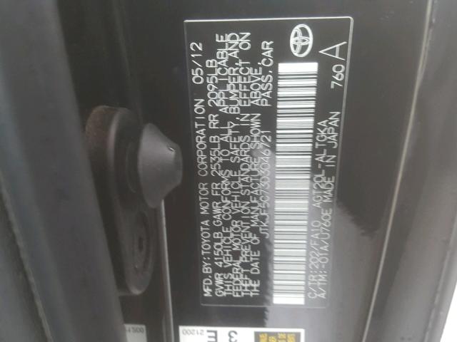 JTKJF5C73D3046721 - 2013 TOYOTA SCION TC Qara foto 10