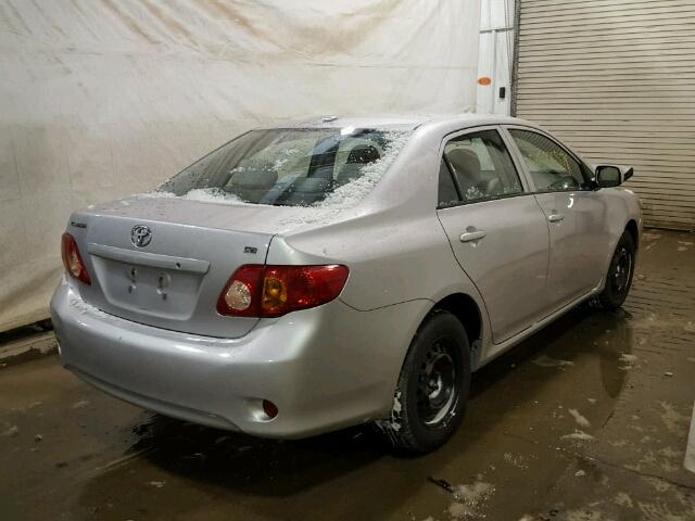 1NXBU40E49Z065192 - 2009 TOYOTA COROLLA BA SILVER photo 4