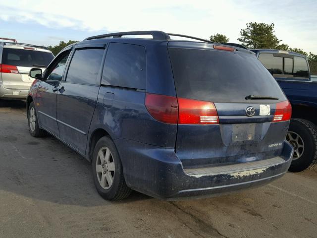 5TDZA23C55S256001 - 2005 TOYOTA SIENNA CE BLUE photo 3