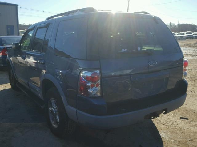 1FMZU73E92ZB85185 - 2002 FORD EXPLORER X BLUE photo 3