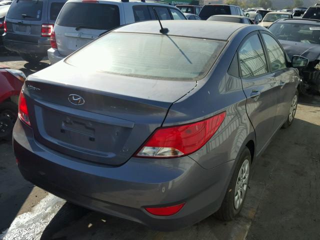 KMHCT4AE7GU102478 - 2016 HYUNDAI ACCENT SE GRAY photo 4