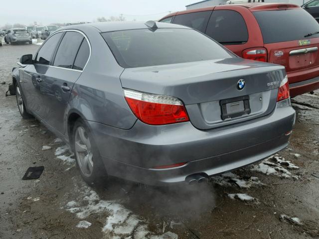 WBANU53588CT01816 - 2008 BMW 528 I GRAY photo 3