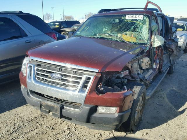 1FMEU5BE7AUF08231 - 2010 FORD EXPLORER S MAROON photo 2