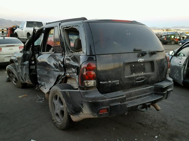 1GNDS13S672249830 - 2007 CHEVROLET TRAILBLAZE BLACK photo 3