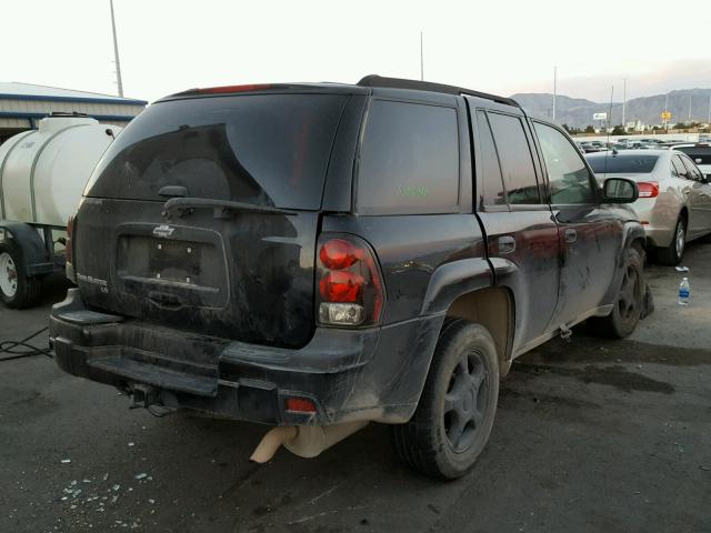 1GNDS13S672249830 - 2007 CHEVROLET TRAILBLAZE BLACK photo 4